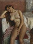 Young Woman Relaxing; Jeune Femme Se Reposant-Ramon Pichot Girones-Framed Premier Image Canvas