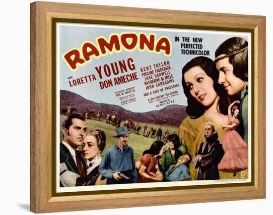 Ramona, Kent Taylor, Pauline Frederick, John Carradine, 1936-null-Framed Stretched Canvas