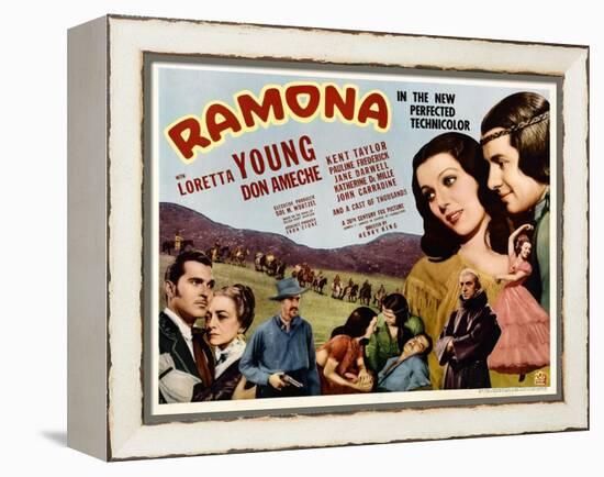 Ramona, Kent Taylor, Pauline Frederick, John Carradine, 1936-null-Framed Stretched Canvas