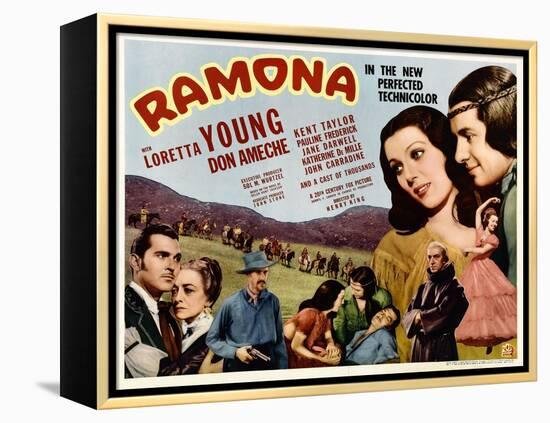 Ramona, Kent Taylor, Pauline Frederick, John Carradine, 1936-null-Framed Stretched Canvas