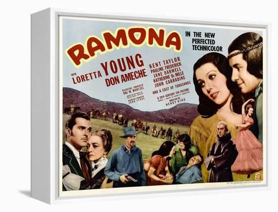 Ramona, Kent Taylor, Pauline Frederick, John Carradine, 1936-null-Framed Stretched Canvas