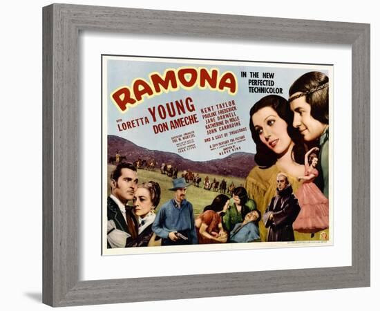 Ramona, Kent Taylor, Pauline Frederick, John Carradine, 1936-null-Framed Photo