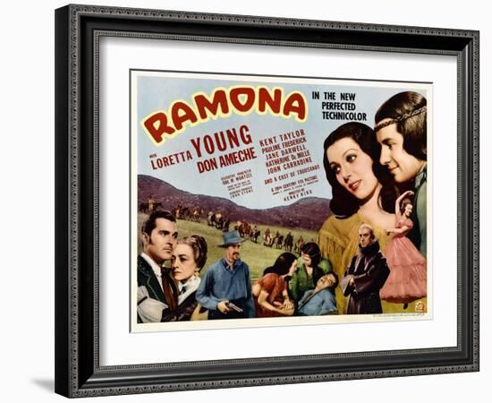 Ramona, Kent Taylor, Pauline Frederick, John Carradine, 1936-null-Framed Photo