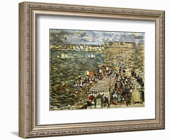 Ramparts, St. Malo-Maurice Brazil Prendergast-Framed Giclee Print