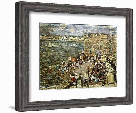 Ramparts, St. Malo-Maurice Brazil Prendergast-Framed Giclee Print