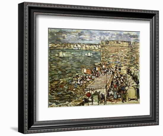 Ramparts, St. Malo-Maurice Brazil Prendergast-Framed Giclee Print