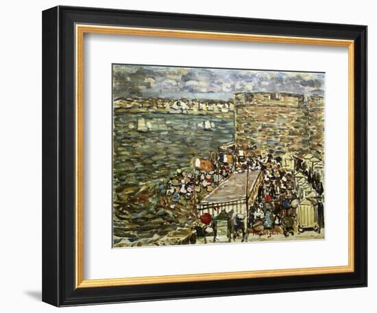 Ramparts, St. Malo-Maurice Brazil Prendergast-Framed Giclee Print