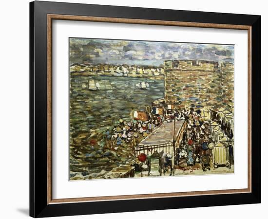 Ramparts, St. Malo-Maurice Brazil Prendergast-Framed Giclee Print