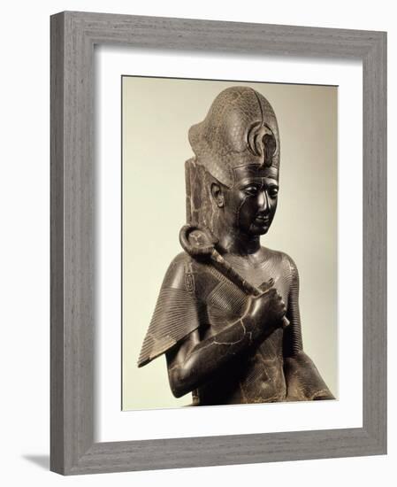 Ramses II, 1279-13 BC 19th Dynasty New Kingdom Egyptian Pharaoh, Seated on Throne, Granite-null-Framed Photographic Print