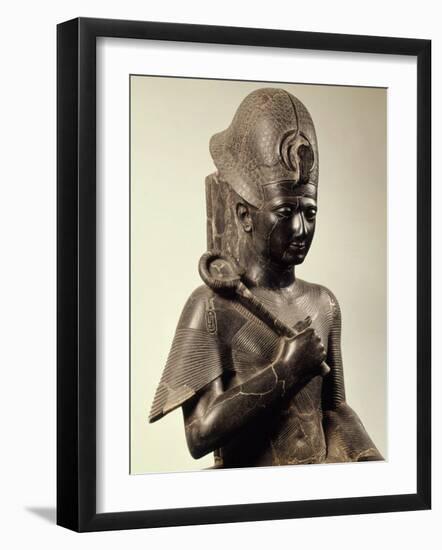 Ramses II, 1279-13 BC 19th Dynasty New Kingdom Egyptian Pharaoh, Seated on Throne, Granite-null-Framed Photographic Print