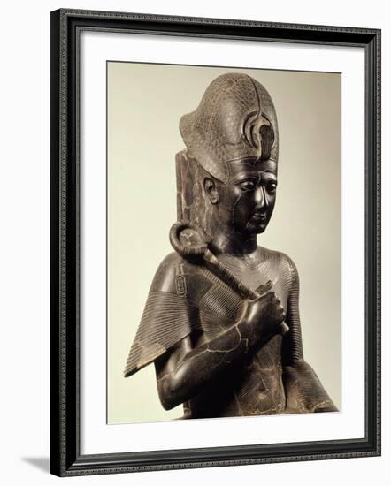 Ramses II, 1279-13 BC 19th Dynasty New Kingdom Egyptian Pharaoh, Seated on Throne, Granite-null-Framed Photographic Print