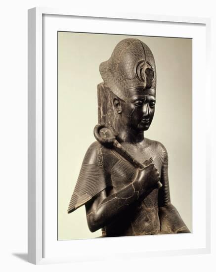 Ramses II, 1279-13 BC 19th Dynasty New Kingdom Egyptian Pharaoh, Seated on Throne, Granite-null-Framed Photographic Print