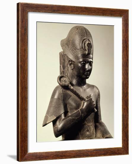 Ramses II, 1279-13 BC 19th Dynasty New Kingdom Egyptian Pharaoh, Seated on Throne, Granite-null-Framed Photographic Print