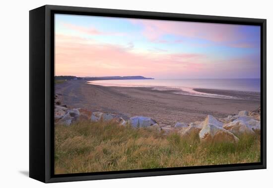 Ramsey Beach at Sunset, Isle of Man, Europe-Neil Farrin-Framed Premier Image Canvas