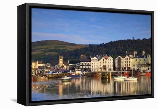 Ramsey Harbour, Ramsey, Isle of Man, Europe-Neil Farrin-Framed Premier Image Canvas