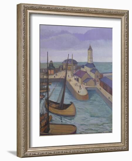 Ramsgate Harbour, c.1927-Stanislawa de Karlowska-Framed Giclee Print