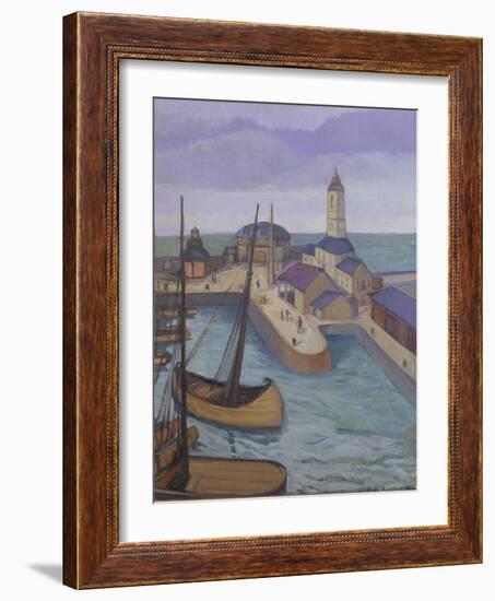 Ramsgate Harbour, c.1927-Stanislawa de Karlowska-Framed Giclee Print