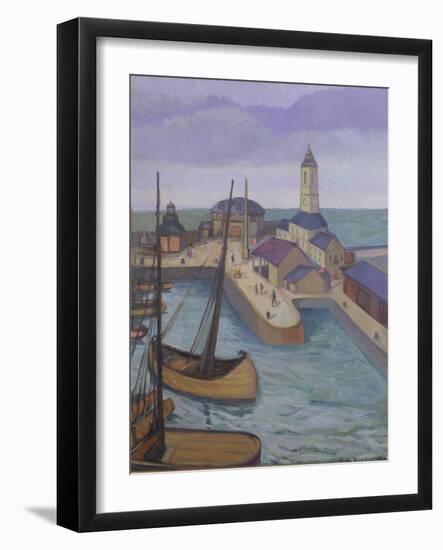 Ramsgate Harbour, c.1927-Stanislawa de Karlowska-Framed Giclee Print