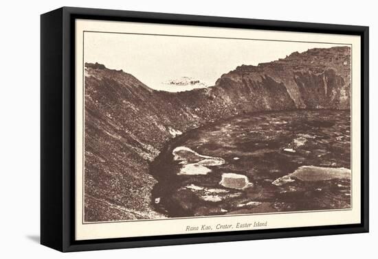 Rana Kao Crater, Easter Island, Photo Circa 1910S, Printed as a Postcard in the 1920S-null-Framed Premier Image Canvas