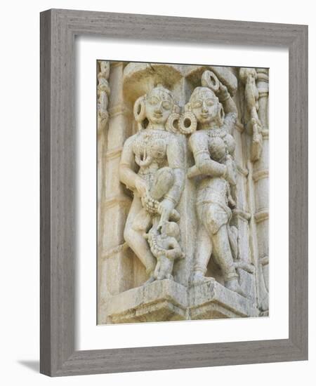 Ranakpur Jain Temple with Carving Between Ghanerao and Udaipur, Rajasthan, India-Keren Su-Framed Photographic Print