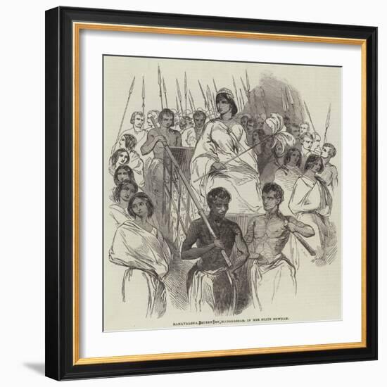 Ranavalona, Queen of Madagascar, in Her State Howdah-null-Framed Giclee Print