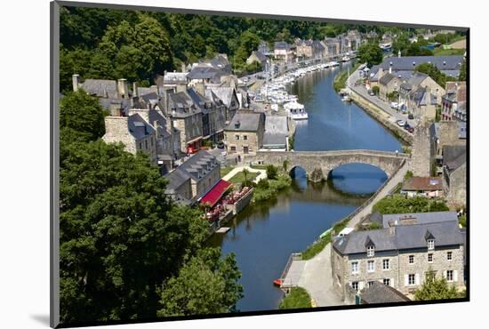 Rance River Valley and Dinan Harbour with the Stone Bridge, Dinan, Brittany, France, Europe-Guy Thouvenin-Mounted Photographic Print