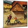 "Ranch Basketball", November 11, 1950-John Clymer-Mounted Giclee Print