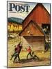 "Ranch Basketball" Saturday Evening Post Cover, November 11, 1950-John Clymer-Mounted Giclee Print