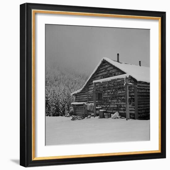 Ranch House after early Fall Blizzard, near Aspen, Colorado, 1941-Marion Post Wolcott-Framed Photographic Print