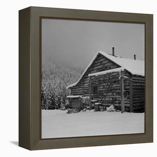 Ranch House after early Fall Blizzard, near Aspen, Colorado, 1941-Marion Post Wolcott-Framed Premier Image Canvas