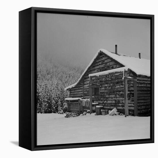 Ranch House after early Fall Blizzard, near Aspen, Colorado, 1941-Marion Post Wolcott-Framed Premier Image Canvas