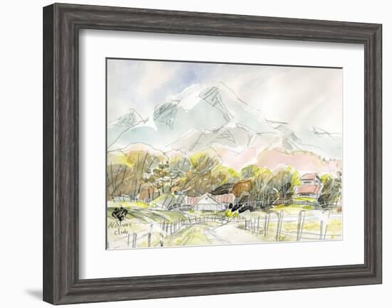 Ranch in Plateau, Scenery of Spring-Kenji Fujimura-Framed Art Print