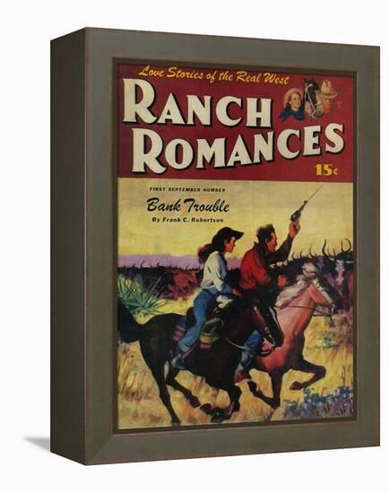 Ranch Romances Magazine Cover-Lantern Press-Framed Stretched Canvas