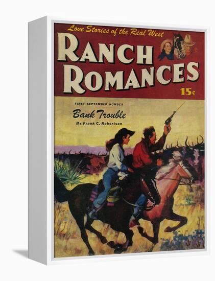 Ranch Romances Magazine Cover-Lantern Press-Framed Stretched Canvas