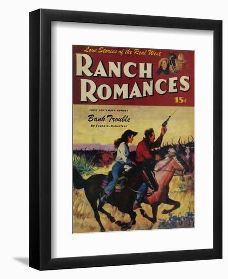 Ranch Romances Magazine Cover-Lantern Press-Framed Art Print