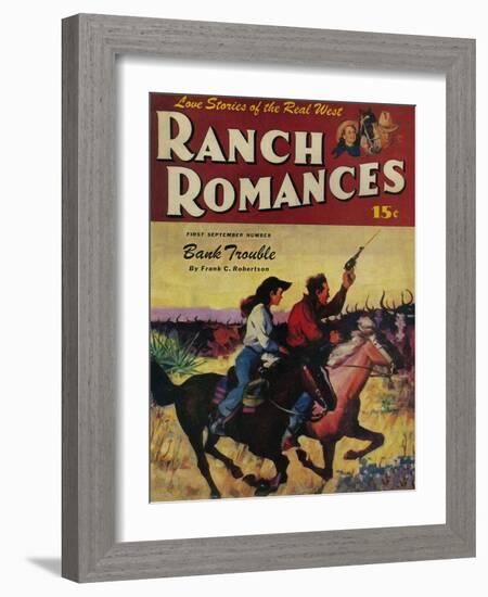 Ranch Romances Magazine Cover-Lantern Press-Framed Art Print