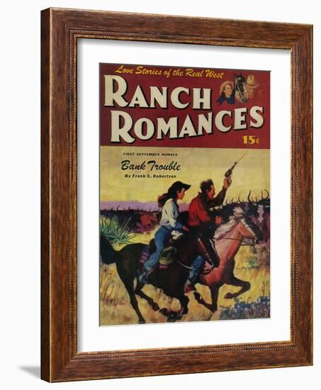 Ranch Romances Magazine Cover-Lantern Press-Framed Art Print