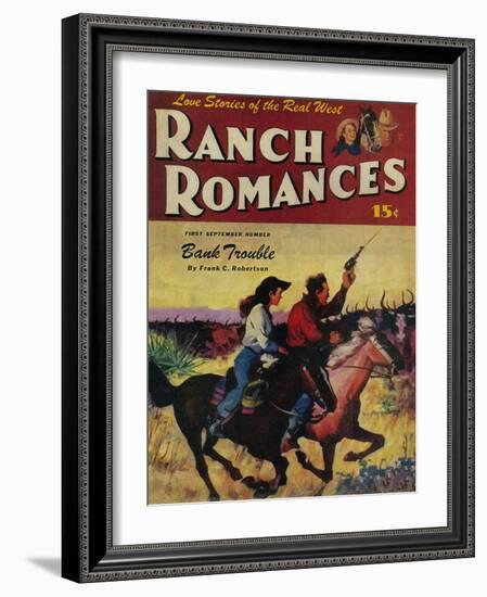 Ranch Romances Magazine Cover-Lantern Press-Framed Art Print