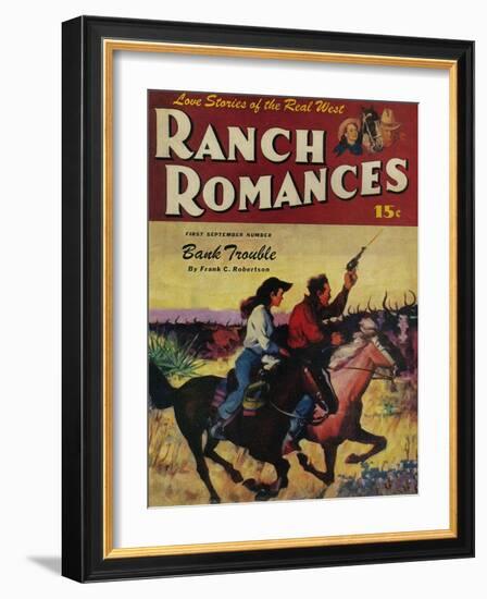 Ranch Romances Magazine Cover-Lantern Press-Framed Art Print