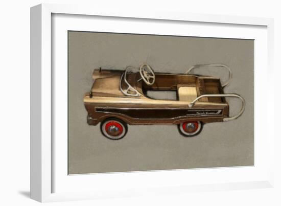 Ranch Wagon Pedal Car-Michelle Calkins-Framed Art Print