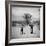 Rancher James A. Shugart Walking a Dusty Road with Son James Jr-Allan Grant-Framed Photographic Print