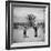 Rancher James A. Shugart Walking a Dusty Road with Son James Jr-Allan Grant-Framed Photographic Print