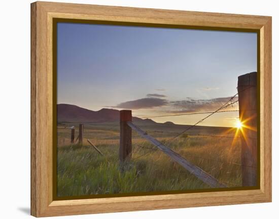 Ranching Country at Daybreak in the Sweetgrass Hills Near Whitlash, Montana, Usa-Chuck Haney-Framed Premier Image Canvas