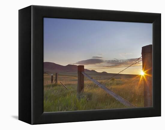 Ranching Country at Daybreak in the Sweetgrass Hills Near Whitlash, Montana, Usa-Chuck Haney-Framed Premier Image Canvas