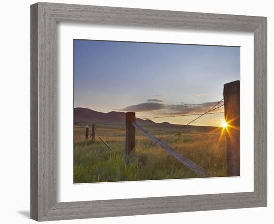 Ranching Country at Daybreak in the Sweetgrass Hills Near Whitlash, Montana, Usa-Chuck Haney-Framed Photographic Print