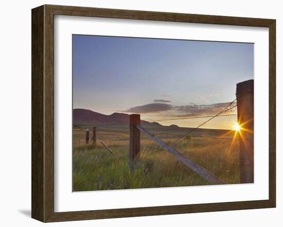 Ranching Country at Daybreak in the Sweetgrass Hills Near Whitlash, Montana, Usa-Chuck Haney-Framed Photographic Print