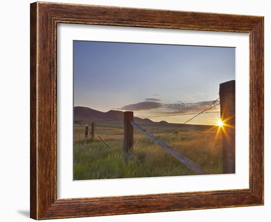 Ranching Country at Daybreak in the Sweetgrass Hills Near Whitlash, Montana, Usa-Chuck Haney-Framed Photographic Print