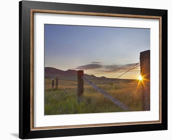 Ranching Country at Daybreak in the Sweetgrass Hills Near Whitlash, Montana, Usa-Chuck Haney-Framed Photographic Print