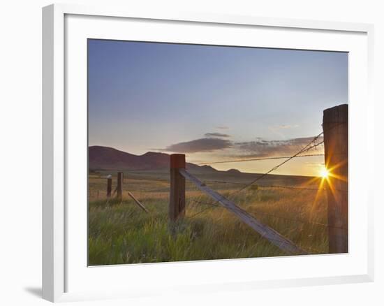 Ranching Country at Daybreak in the Sweetgrass Hills Near Whitlash, Montana, Usa-Chuck Haney-Framed Photographic Print