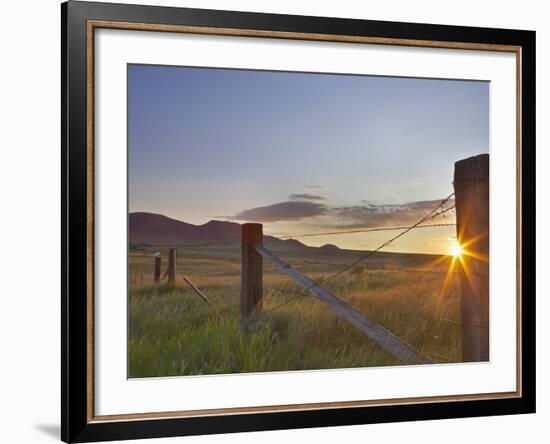 Ranching Country at Daybreak in the Sweetgrass Hills Near Whitlash, Montana, Usa-Chuck Haney-Framed Photographic Print